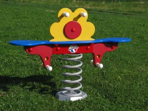 Pružinové houpadlo Kytka